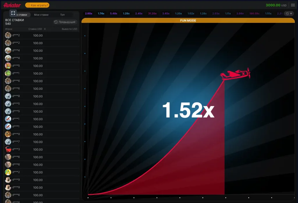 Игра Aviator в Казино 1Win