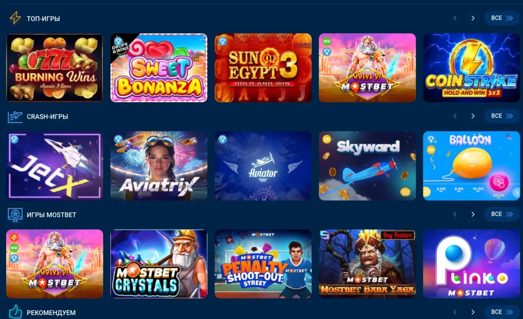 Mostbet Games – Онлайн-слоты