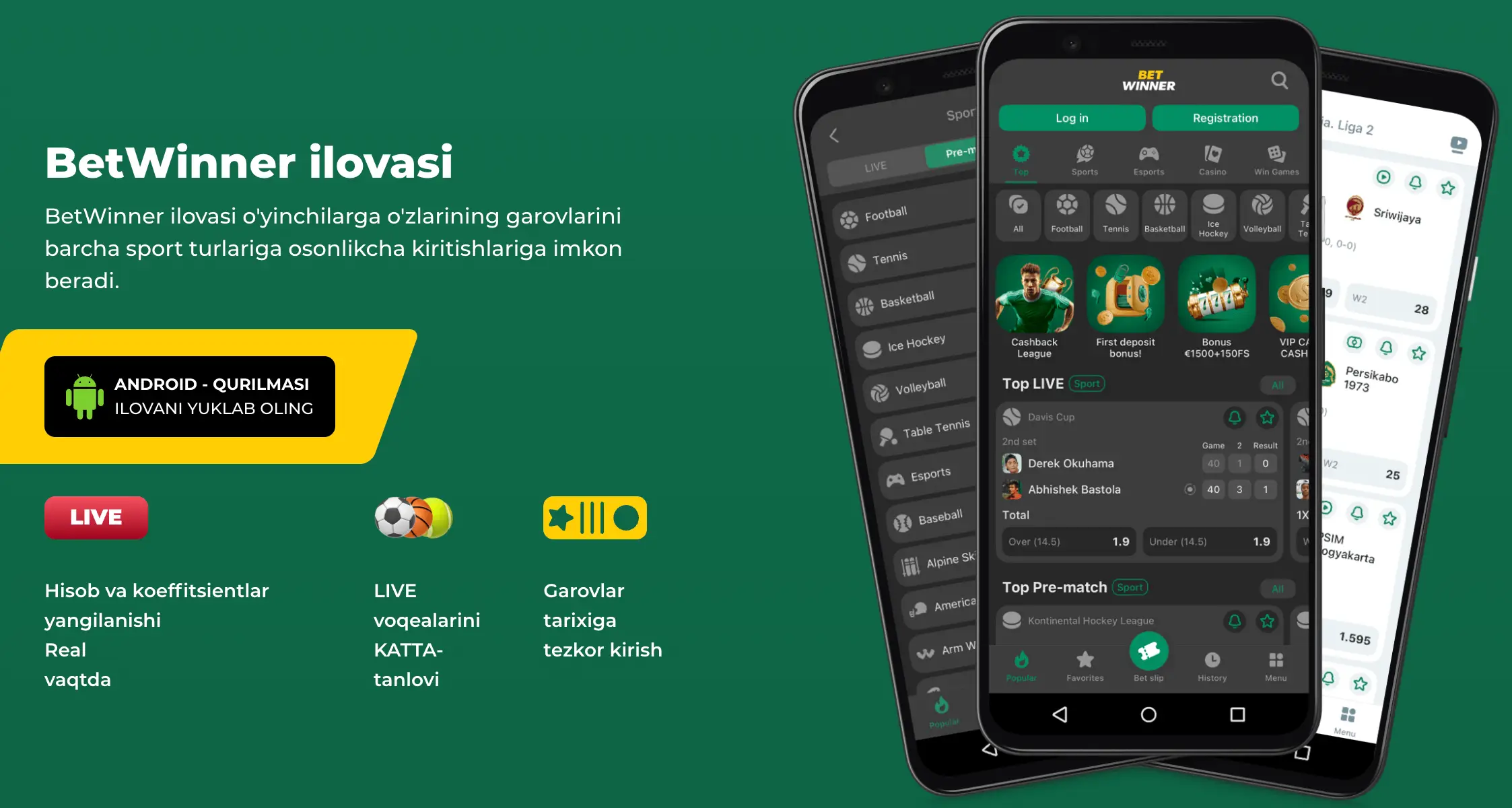 O‘zbek tilida mobil garov o‘yinchilari uchun Betwinner kazino Android APKni yuklab olish bo‘yicha ko‘rsatmalar
