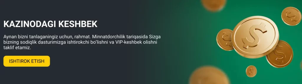 BetWinner O‘zbekiston kazino keshbek sodiqlik dasturi, darajalar bo‘yicha foydalar bilan ekran ko‘rinishi, mahalliy tilida.