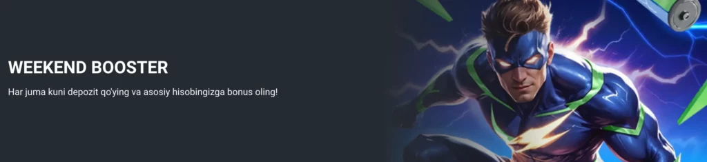 Katta oʻyinchilar uchun kazino hafta yakuni bonusi – 50% pul bonusi va bepul aylantirishlar