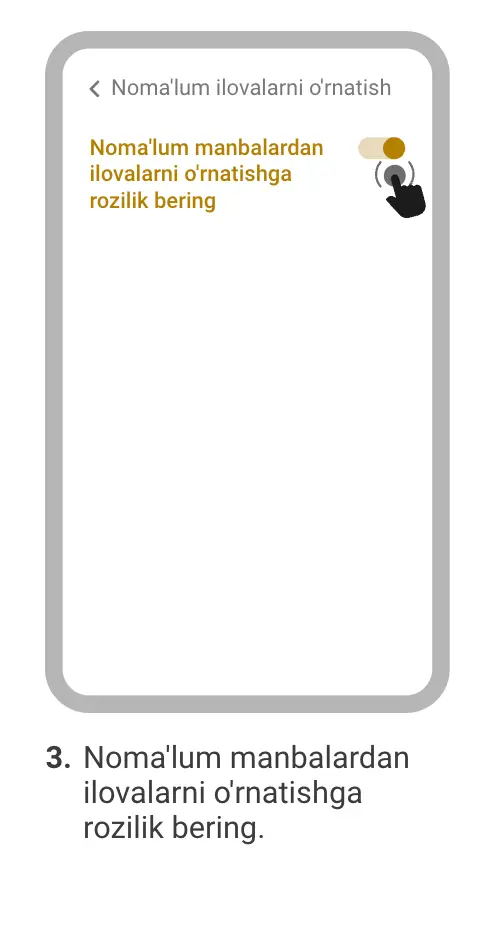 O‘zbekiston foydalanuvchilari uchun Melbet Casino Android apk yuklab olishning uchinchi bosqichi (o‘zbek tilida).