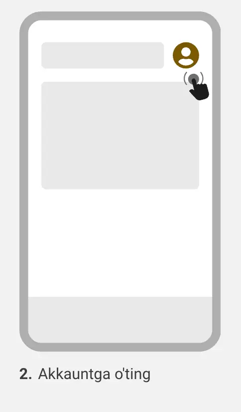 Melbet Casino mobil interfeysi, ekranning yuqori qismida foydalanuvchi profili tugmasi ajratib ko‘rsatilgan.