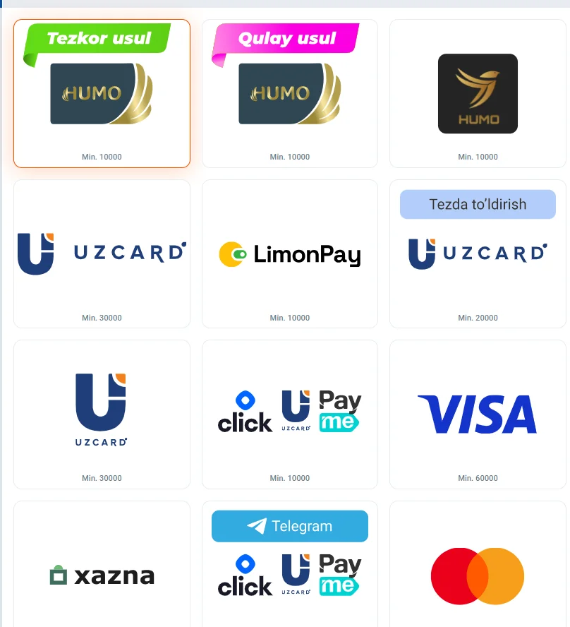 HUMO, UZCARD, Click, Payme va kriptovalyuta variantlari bilan Mostbet O‘zbekiston depozit kiritish va pullarni yechib olish usullari skrinshoti