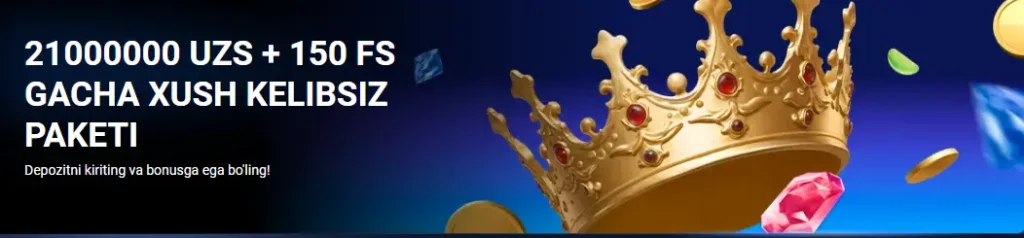1xBet O‘zbekiston xush kelibsiz bonusi — 21 000 000 so‘mgacha va 150 bepul aylanish