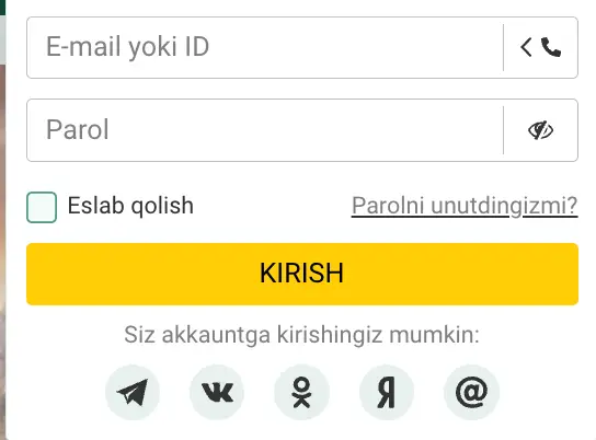 BetWinner Casino Login Shakli sining elektron pochta ID bilan
