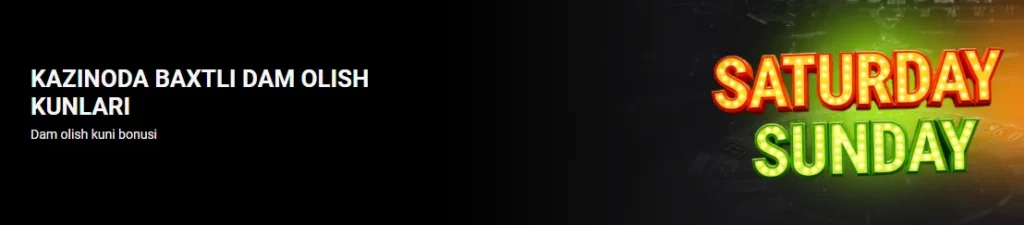 Win Win Uzbekistan-dagi kazino hafta oxiri bonusi. 