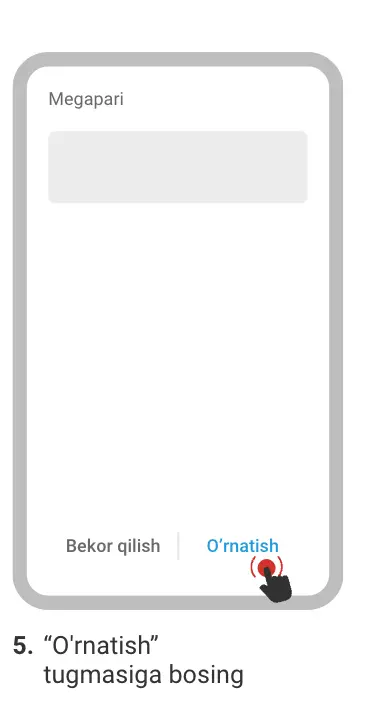 MegaPari APK o‘rnatilish jarayoni ko‘rsatilgan Android o‘rnatish ekrani.