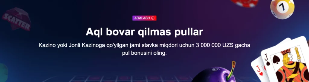 MarathonBet Casino O‘zbekistonda har dushanba Money Madness keshbek bonusi