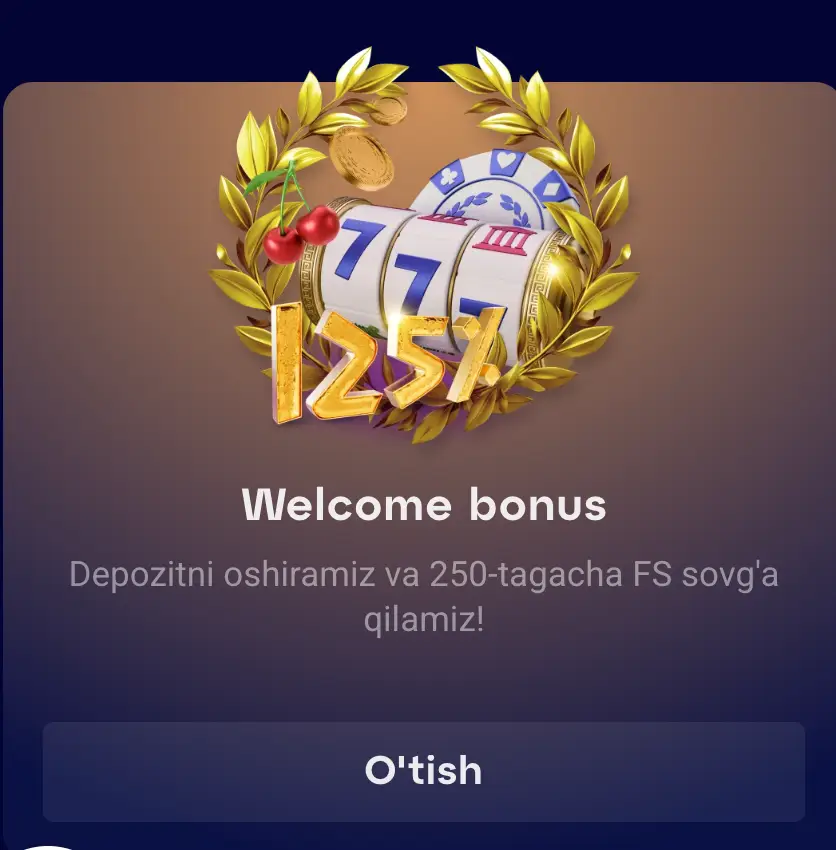 Olymp Casino Uzbekistan xush kelibsiz bonusi 125% depozit mosligi va The Dog House slotida 250 bepul aylanishni koʻrinishi