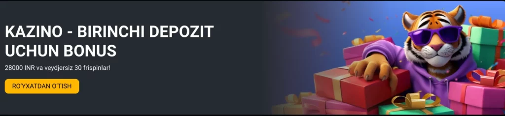 O‘zbekistonlik foydalanuvchilar uchun 200% bonus va 150 ta bepul Pincos taklifini ko‘rsatuvchi BetJam Kazino xush kelibsiz bonusi shakli