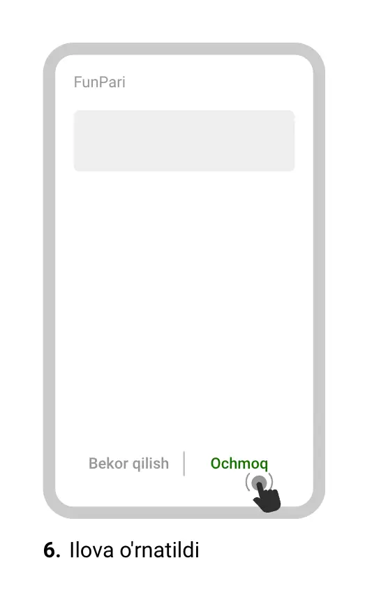 FunPari Android apk yuklab olish oynasi — 6-bosqich