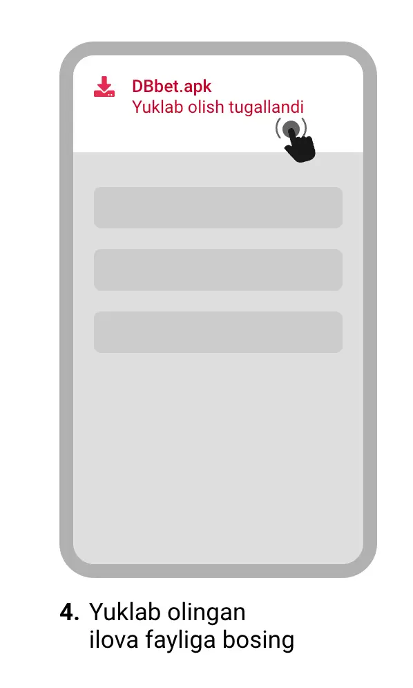 DBbet APK o‘rnatilishi uchun tanlangan faylni ko‘rsatuvchi fayl menejeri