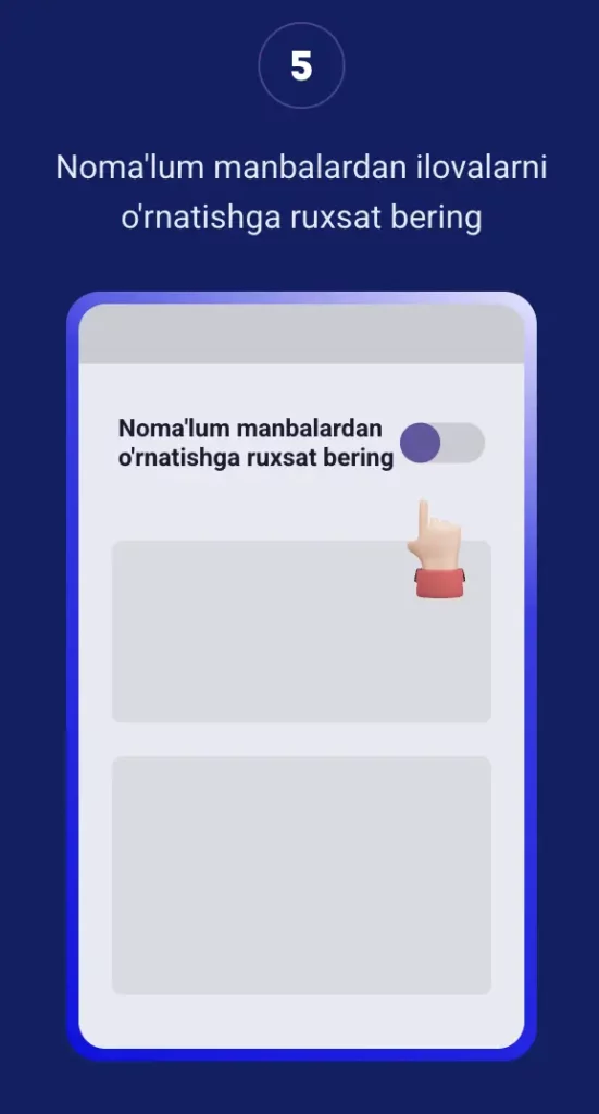 Brauzer manbaidan APK o‘rnatishga ruxsat berish haqidagi Android oynasi.