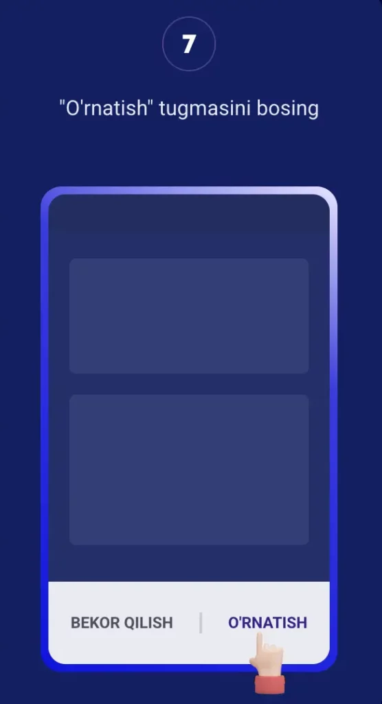 Android smartfonida Olymp APK-ni o‘rnatish tasdiqlash oynasi.