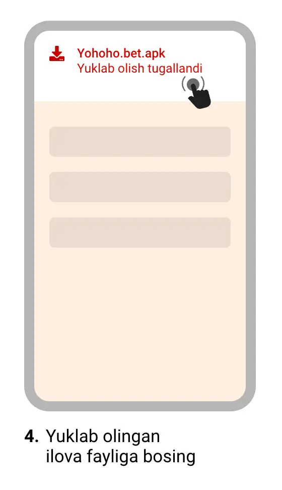 Fayl menejeri ekranida yuklab olingan YohohoBet kazino apk fayli o‘rnatishga tayyor holatda ko‘rsatilgan.