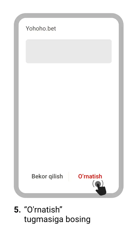Android o‘rnatish oynasida YohohoBet kazino apk faylining yuklanish jarayoni ko‘rsatilgan.