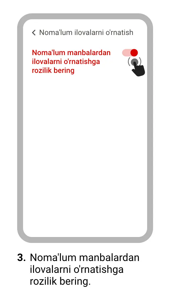 YohohoBet apkni noma’lum manbalardan o‘rnatishga ruxsat berish oynasi