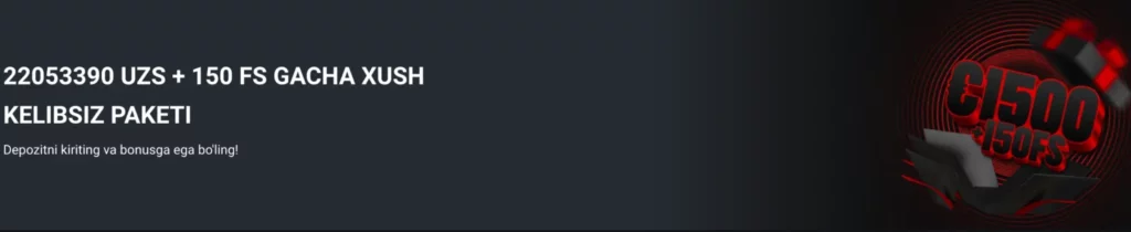 Yohoho Bet Casino xush kelibsiz bonusi skrinshoti, 22 053 390 so‘m depozit moslashuvi va 150 bepul aylanishlar bilan.